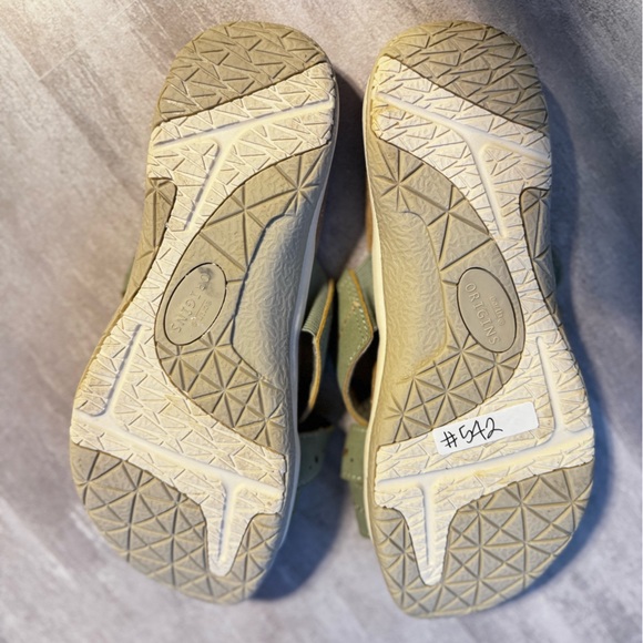 Earth Origins Womens Sandals Size 9.5 Green Slides Casual Leather Comfy - Picture 10 of 15